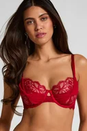 Biustonosze - Hunkemöller Nieusztywniany biustonosz z fiszbinami Marianna Czerwony - miniaturka - grafika 1