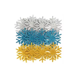 Craft Naklejki z pianki brokatowe śnieżynki DP - Przybory szkolne - miniaturka - grafika 2