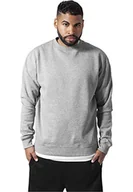 Bluzy męskie - Urban Classics Męska bluza Crewneck sweter, szara (Grey 00111), średnia TB014E-00111 - miniaturka - grafika 1
