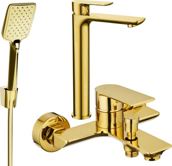 Mexen Alfa R62 zestaw wannowy, złoty - 745713R62-50