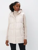 Kamizelki damskie - Mohito - Pikowana kremowa kamizelka - kremowy - miniaturka - grafika 1