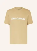 Koszulki męskie - Salomon T-Shirt beige - SALOMON - miniaturka - grafika 1