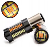 Żarówki samochodowe - Dual Color P21/5W 66 led 4014 BAY15D biały pomar - miniaturka - grafika 1