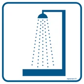 Systemy ekspozycyjne i znaki informacyjne - RA025 PRYSZNIC, PN - PŁYTA PCV 1MM; (300X300MM) - miniaturka - grafika 1