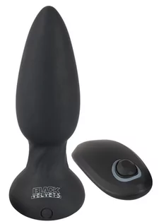 Korki analne - Black Velvets Black Velvets Remote Controlled Silicone Vibrating Plug - grafika 1