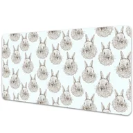 Podkładki na biurko - Podkładka na biurko Króliki szkicowany 90x45 cm - miniaturka - grafika 1