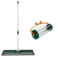 Wertykulatory i aeratory - Niwelator i aerator do trawnika 100 cm – zielony - miniaturka - grafika 1