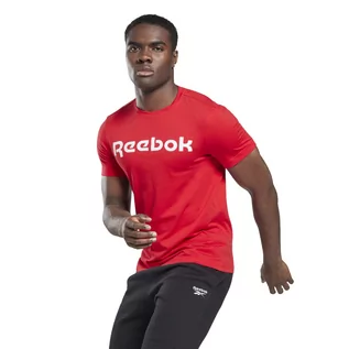 Koszulki sportowe męskie - Męska Koszulka REEBOK GS REEBOK LINEAR READ TEE HI6286 – Czerwony - grafika 1