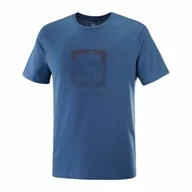 Koszulki sportowe damskie - Koszulka Salomon Outlife Logo Dark Denim - miniaturka - grafika 1