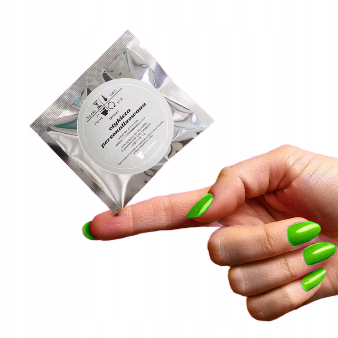 Personalizowane saszetki z herbatą na urodziny rocznicę jubileusz