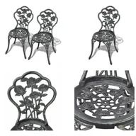Fotele i krzesła ogrodowe - vidaXL Krzesła bistro 2 szt. Odlew aluminiowy zielony - Krzesło ogrodowe - Krzesła ogrodowe - Krzesła zewnętrzne - Krzesła zewnętrzne - miniaturka - grafika 1