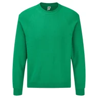 Bluzy męskie - Bluza męska Raglan Sweat Fruit of the Loom Retro Heather Green XL - miniaturka - grafika 1