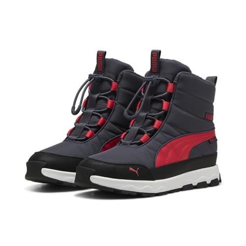 PUMA Evolve Boot Puretex Jr Sneaker buty dziecięce, uniseks, Galactic Gray Tart Cherry PUMA Black, 35.5 EU