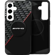 Etui i futerały do telefonów - Etui AMG Double Layer Rhombs MagSafe do Samsung Galaxy S25 Czarno-czerwony - miniaturka - grafika 1