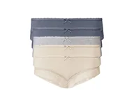 Majtki damskie - esmara® Hipstery damskie z elegancką koronką, 5 par (L (44-46), Niebieski/szary/beżowy) - miniaturka - grafika 1