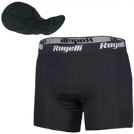 Spodenki rowerowe - Rogelli, Bokserski kolarskie męskie z wkładką, czarny, rozmiar 2XL - miniaturka - grafika 1