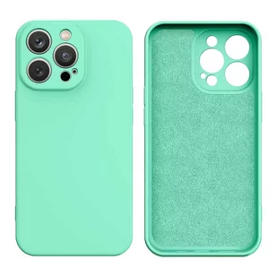 Hurtel Silicone case etui iPhone 14 Plus silikonowy pokrowiec miętowozielone - Etui i futerały do telefonów - miniaturka - grafika 1
