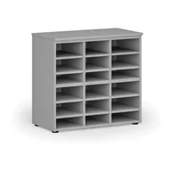 Regały biurowe - Regał sortujący PRIMO GRAY, 740 x 800 x 420 mm, 18 przegród, szary - miniaturka - grafika 1