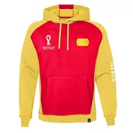 Bluzy męskie - FIFA Męska bluza z kapturem Official World Cup 2022, męska, hiszpańska, średnia, czerwona, czerwony, M - miniaturka - grafika 1