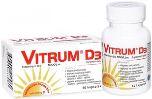 Vitrum d3 x 60 kaps - Suplementy diety Vitrum d3 x 60 kaps - Suplementy diety - miniaturka - grafika 2