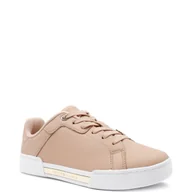 Trampki damskie - Tommy Hilfiger Skórzane trampki COURT SNEAKER GOLDEN TH - miniaturka - grafika 1