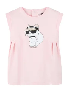 Karl Lagerfeld Kids Sukienka codzienna Z30510 M Różowy Regular Fit - Sukienki i spódniczki dla dziewczynek - miniaturka - grafika 1