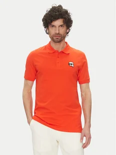 KARL LAGERFELD Polo 745710 552224 Czerwony Regular Fit - Koszulki męskie - miniaturka - grafika 1