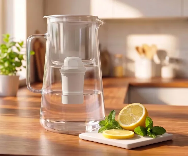 Dzbanek szklany filtrujący AquaFloow ClassGlass 3l biały + 11x filtr Class