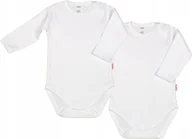 Body dla niemowląt - Body Dłr GŁADKIE 2PAK BIAŁE r 86 KLEKLE - miniaturka - grafika 1