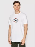Koszulki męskie - Quiksilver T-Shirt Let It Ride EQYZT06664 Biały Regular Fit - miniaturka - grafika 1