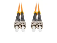 Pozostałe akcesoria sieciowe - Lanberg, Patchcord światłowodowy MM ST/UPC-ST/UPC Duplex 3.0 mm OM2 50/125 LSZH, pomarańczowy, 1 m - miniaturka - grafika 1