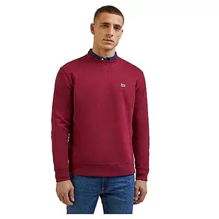 Lee Bluza męska Plain Crew SWS, port, L - Bluzy męskie - miniaturka - grafika 1