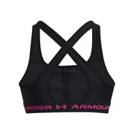 Biustonosze - Under Armour Damski biustonosz sportowy z krzyżowanymi plecami, nieprzejrzysty - miniaturka - grafika 1