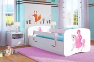 Łóżka dla dzieci i młodzieży - Kocot Kids Łóżko BABY DREAMS księżniczka na koniu 140 z barierką Kocot Kids - miniaturka - grafika 1
