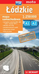 Demart Łódzkie TIR mapa samochodowa 1:250 000 - Demart - Atlasy i mapy - miniaturka - grafika 1