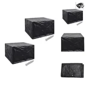 Pokrowce na meble ogrodowe - vidaXL Pokrowce na meble ogrodowe 2 szt. 4 osoby polirattan 8 oczek - pokrowce ochronne na meble ogrodowe - miniaturka - grafika 1