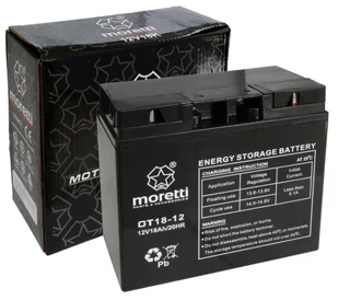 Akumulator Moretti (Gel) OT 12V/18AH do kosiarki - Ładowarki i akumulatory - miniaturka - grafika 5