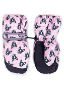 Rękawiczki dla dzieci - Rękawiczki Narciarskie Dziewczęce Jednopalczaste Buldożki 12 Cm - miniaturka - grafika 1