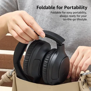 Tozo H100 Bluetooth Over-Ear Headphones Black - Słuchawki - miniaturka - grafika 1