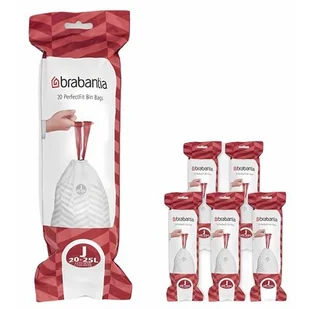 Brabantia Worki na śmieci PerfectFit rozmiar J 20-25L 120szt 6x20 138362 138362 + 138362 - Worki na śmieci - miniaturka - grafika 1