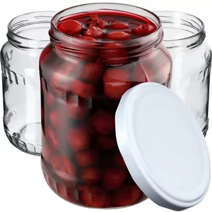 Szklane słoiki Jukka 720ml 16 szt. 82mm + wieczka białe - Pojemniki kuchenne - miniaturka - grafika 1
