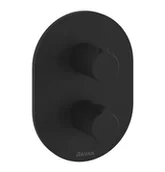 Baterie wannowe i prysznicowe - Ravak Chrome - Podtynkowy kran termostatyczny na 2 urządzenia, z korpusem, czarny X070432 - miniaturka - grafika 1