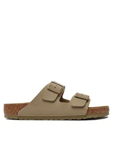 Birkenstock Klapki Arizona Birko-Flor 1027704 Khaki - Klapki i japonki męskie - miniaturka - grafika 1