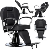 Fotele fryzjerskie - Fotel fryzjerski barberski hydrauliczny do salonu fryzjerskiego barber shop Carrie Barberking - miniaturka - grafika 1