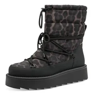 Śniegowce damskie - Tamaris Damskie buty WL Lace Boot 1-26846-45 śniegowce, czarne/panterka, 38 EU, Black Leopard, 38 EU - miniaturka - grafika 1