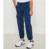 Spodnie i spodenki dla chłopców - Tommy Hilfiger Spodnie VARSITY EMBR CARGO | Regular Fit - miniaturka - grafika 1