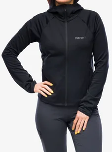 Bluza rozpinana damska Marmot Leconte Fleece Hoody - black - Bluzy damskie - miniaturka - grafika 1