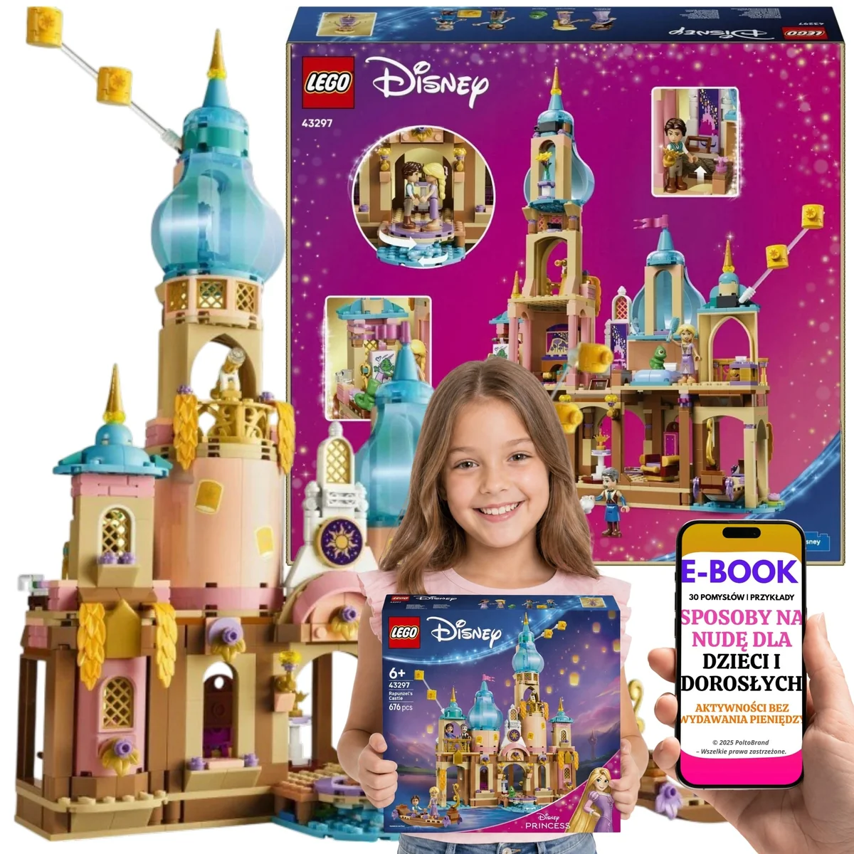 LEGO DISNEY PRINCESS Zamek Roszpunki • na Mikołajki Urodziny 6 lat+ 43297