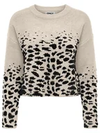 Swetry damskie - ONLY Sweter w kolorze kremowo-czarnym - miniaturka - grafika 1