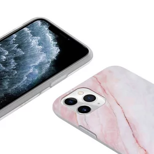 Crong Marble Case – Etui iPhone 11 Pro (różowy) - Etui i futerały do telefonów - miniaturka - grafika 3